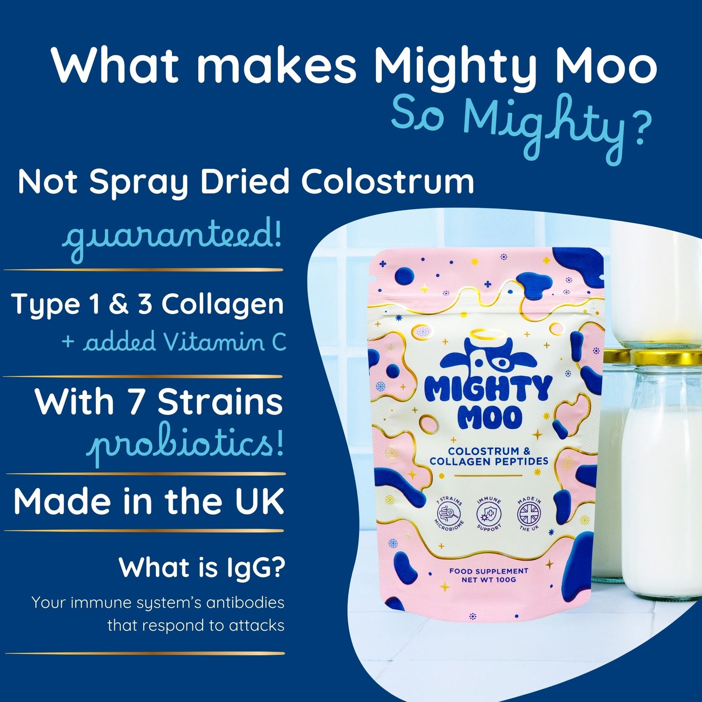 MIGHTY MOO COLOSTRUM & COLLAGEN PEPTIDES